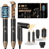 5-in-1 Heteluchtborstel Styler - Zwart, 46% Korting