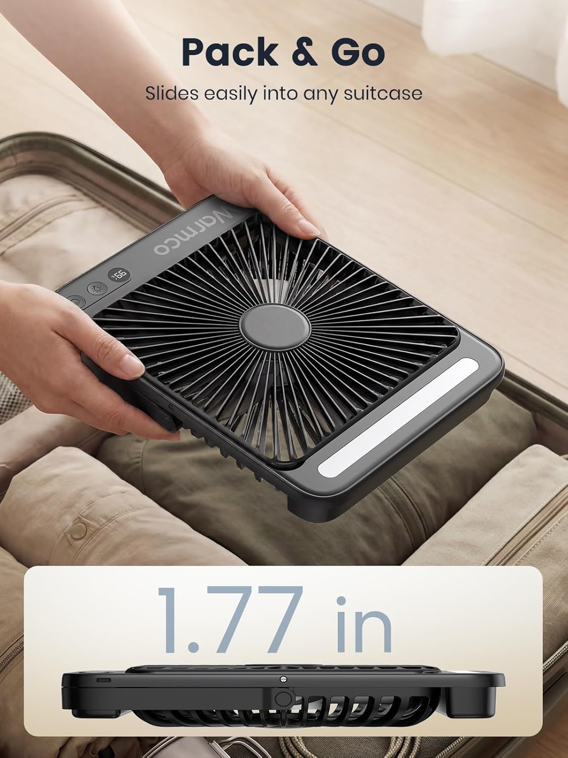 Draagbare Camping Ventilator 20000mAh met LED - 34% Korting!