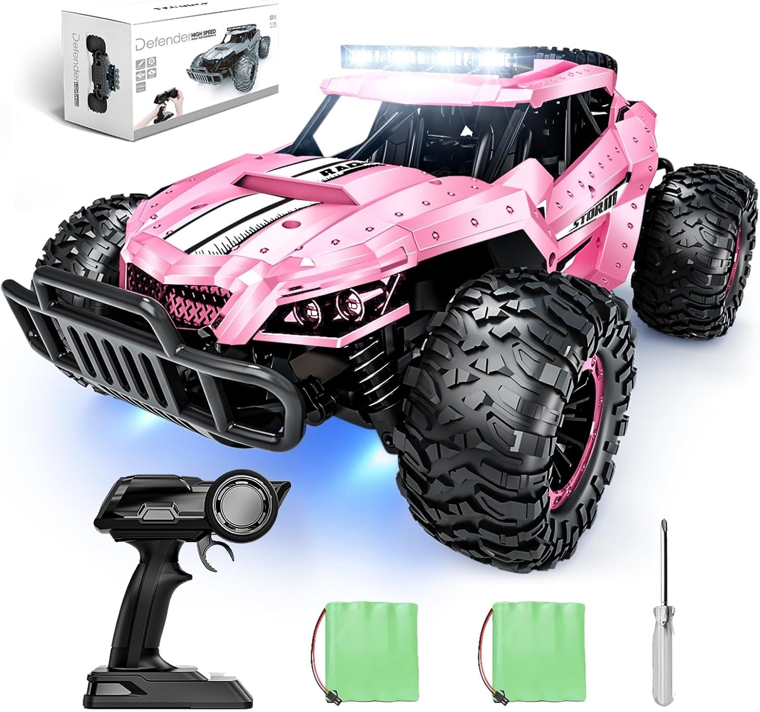 RC Monstertruck 1:16 Off Road met Verlichting | 60 min Speeltijd | 34% Korting
