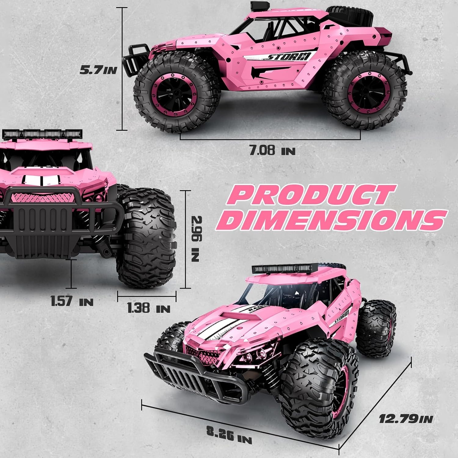 RC Monstertruck 1:16 Off Road met Verlichting | 60 min Speeltijd | 34% Korting