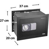 Elektronische Wandkluis Zwart Medium - B-Klasse Slot & Noodsleutel (61% Korting)