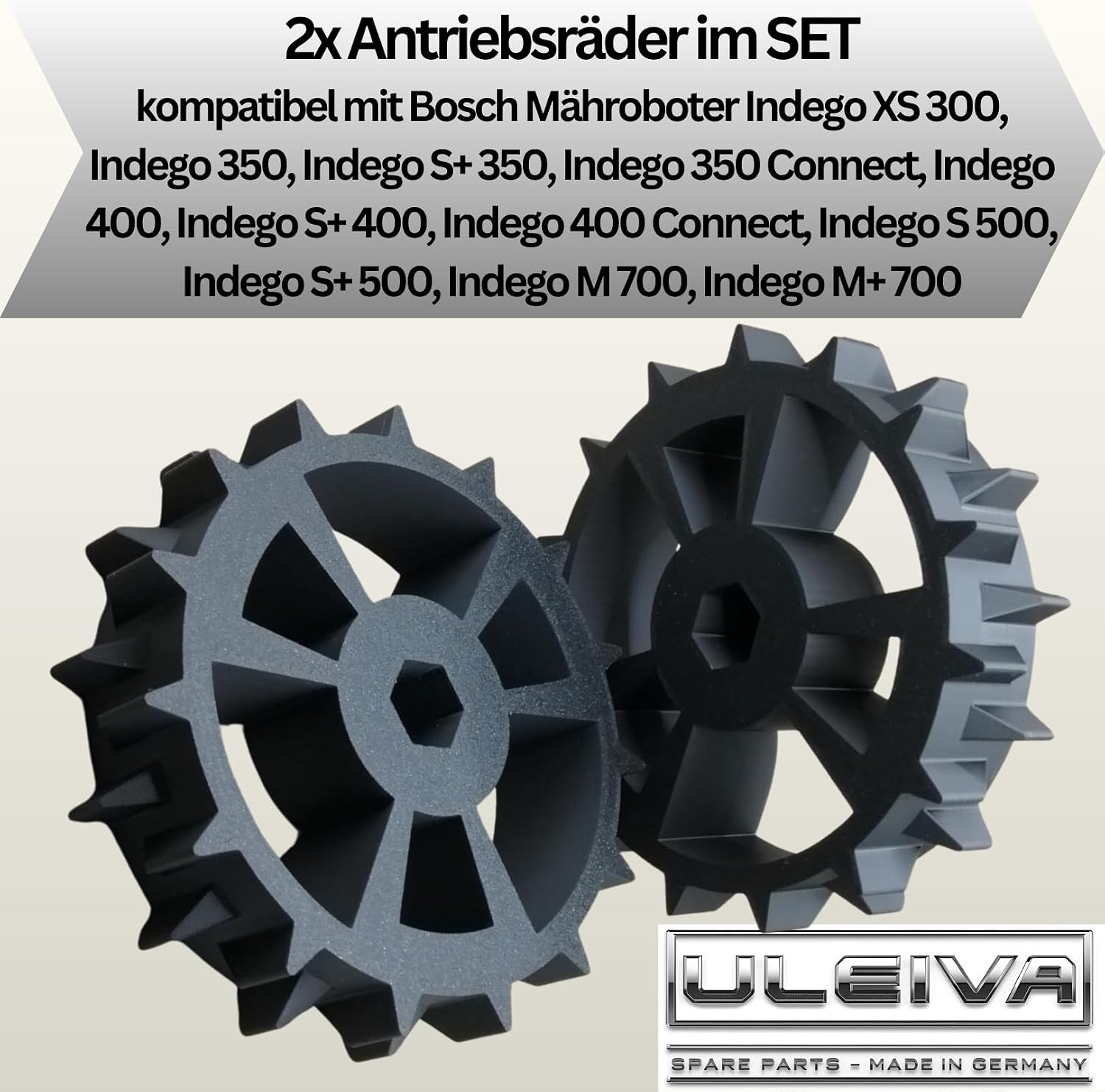 Off-road Wielen voor Bosch Robotmaaier (2 stuks, Zwart PLA) - 46% Korting
