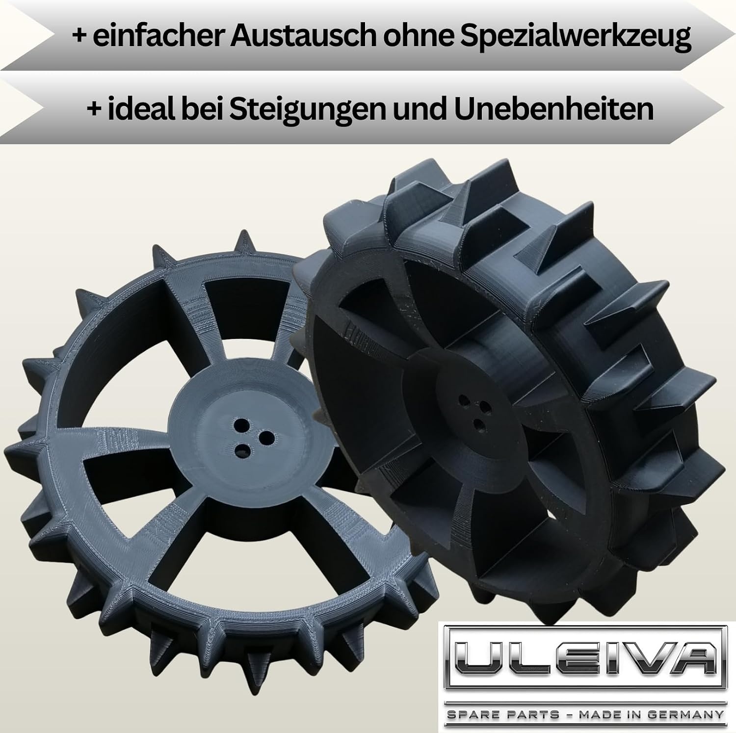 Off-road Wielen voor Bosch Robotmaaier (2 stuks, Zwart PLA) - 46% Korting