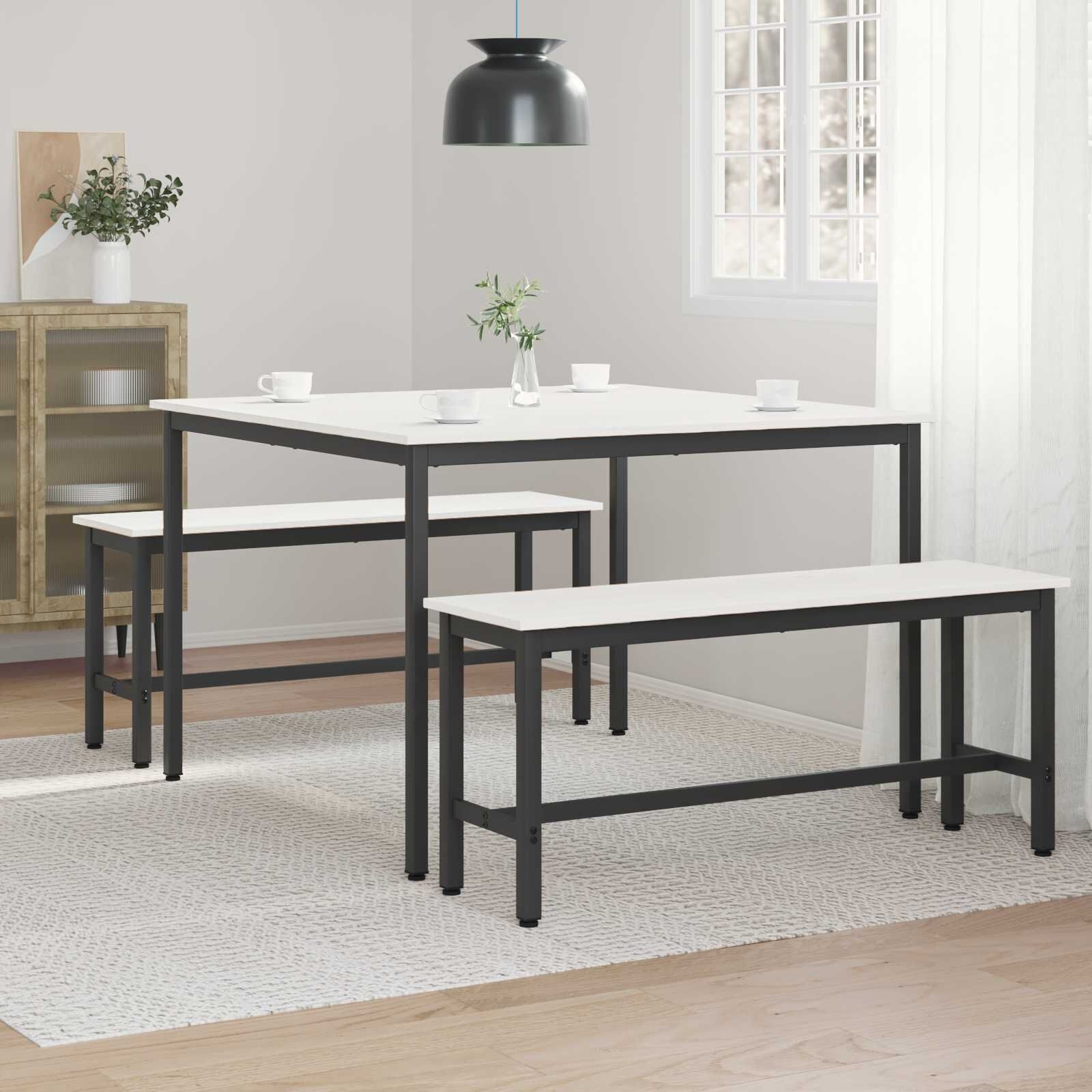 vidaXL Eettafel Wit 110x110cm - Massief Grenenhout (34% Korting)