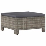Voetensteun Poly Rattan Grijs - 34% Korting