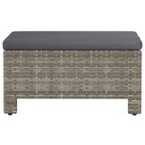 Voetensteun Poly Rattan Grijs - 34% Korting