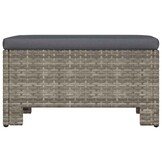 Voetensteun Poly Rattan Grijs - 34% Korting