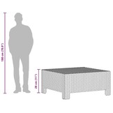 Voetensteun Poly Rattan Grijs - 34% Korting