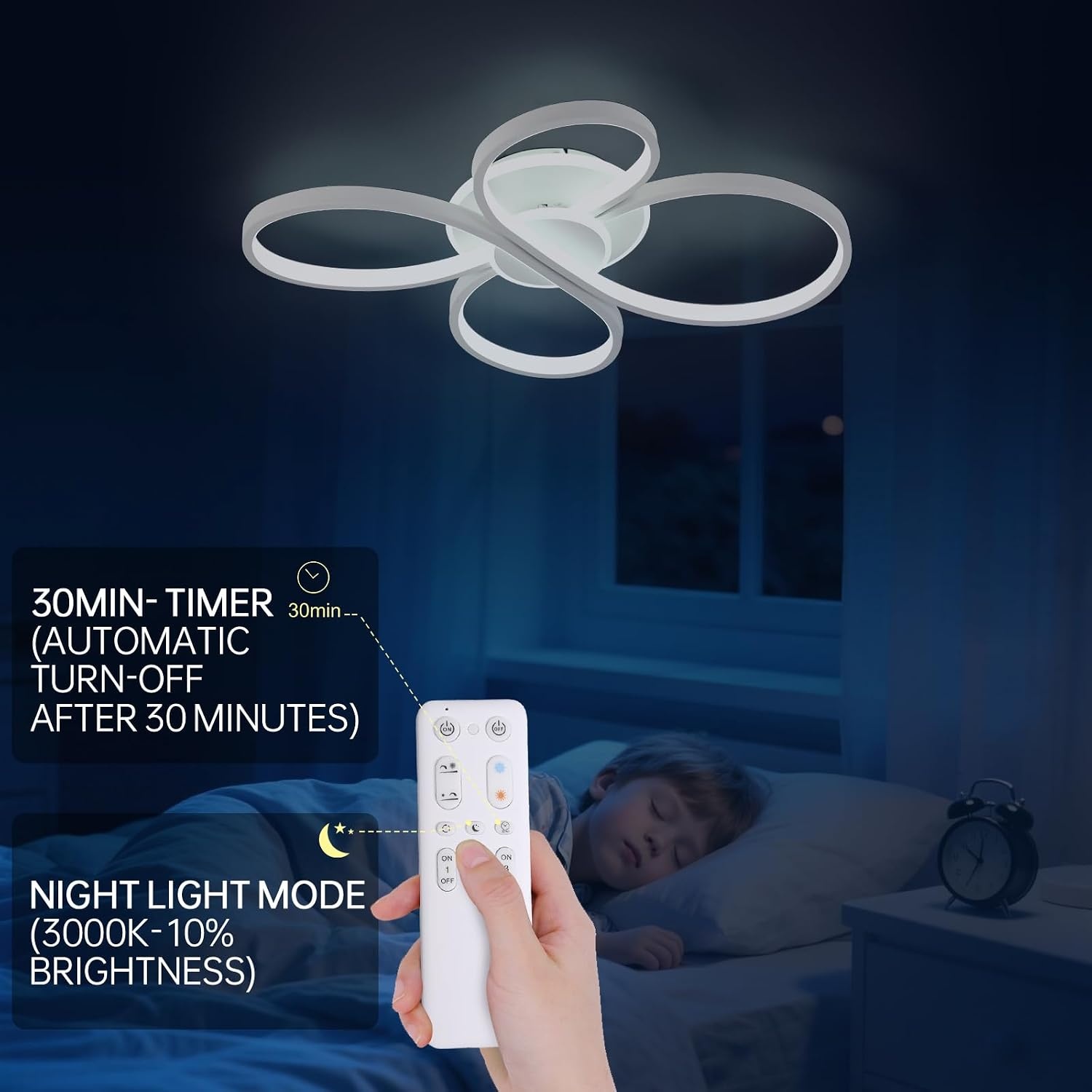 Dimbare LED Plafondlamp Bloemendesign 42W met Afstandsbediening - 34% Korting