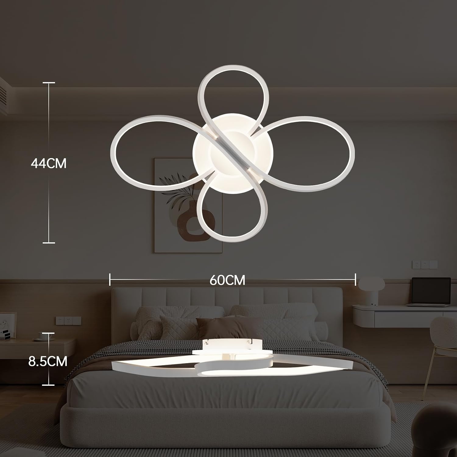 Dimbare LED Plafondlamp Bloemendesign 42W met Afstandsbediening - 34% Korting
