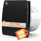 Badkamerventilator 100mm met Vochtsensor & Timer - 34% Korting!