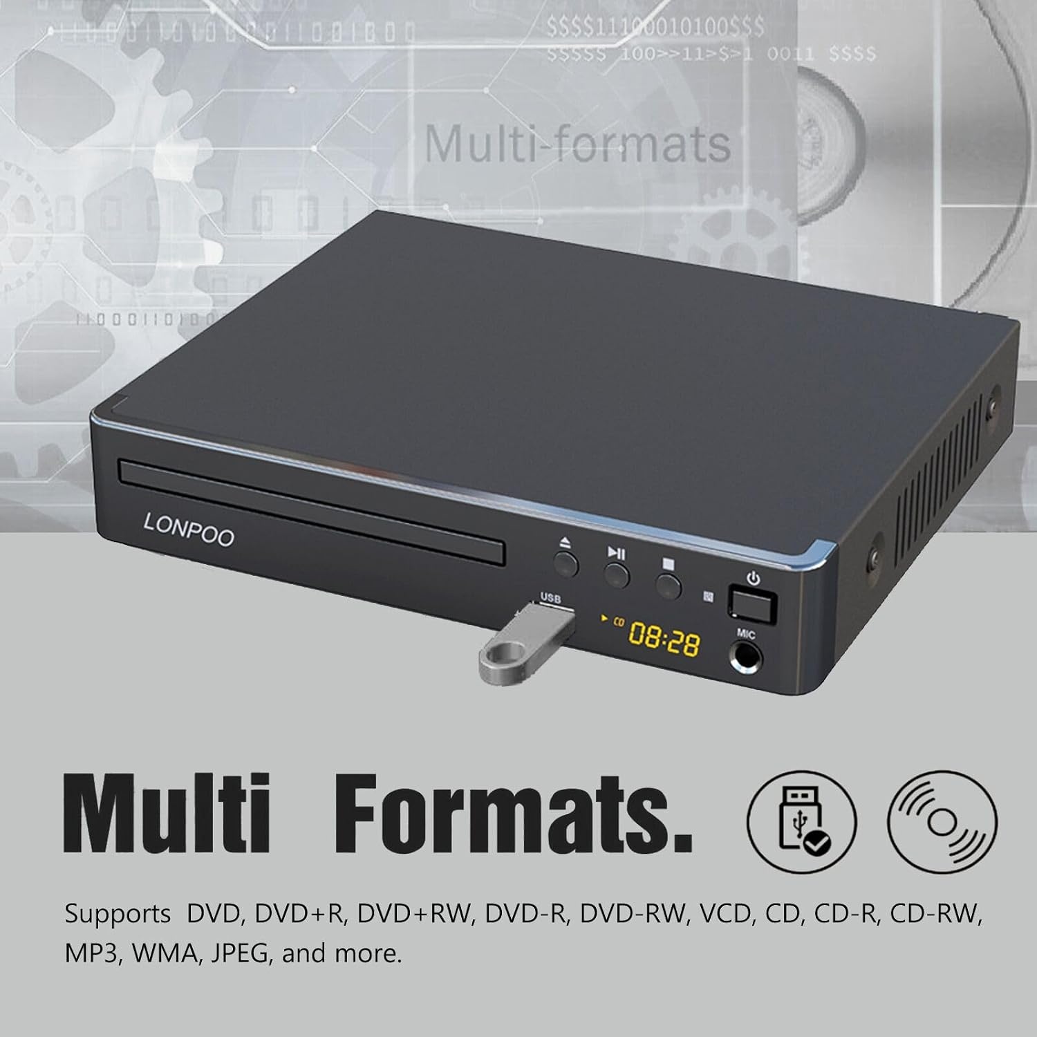 Regiovrije DVD-speler: CD, 1080p, HDMI & USB - 34% Korting