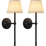 Draadloze Wandlampen Goud/Beige (Set van 2) - 3 Kleuren, Dimbaar