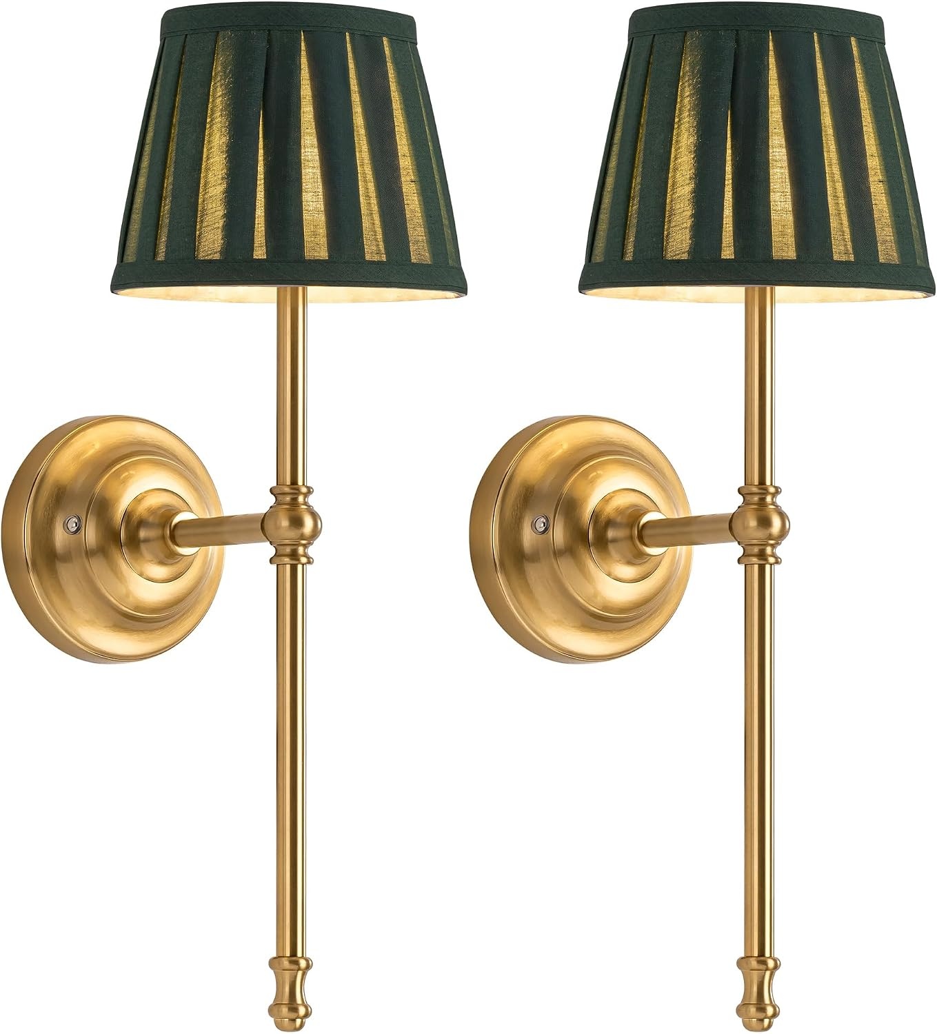 Draadloze Wandlampen Goud/Beige (Set van 2) - 3 Kleuren, Dimbaar