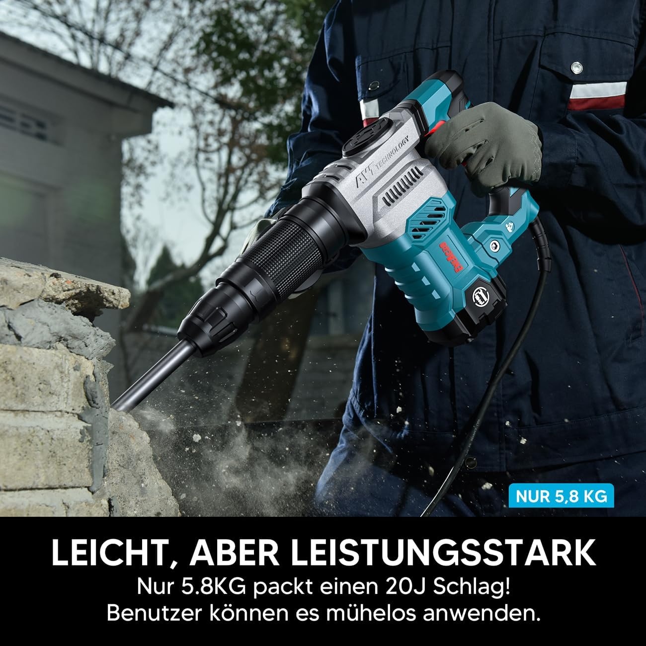 Sloophamer 1300W 20J - Ideaal voor Beton & Sloopwerk