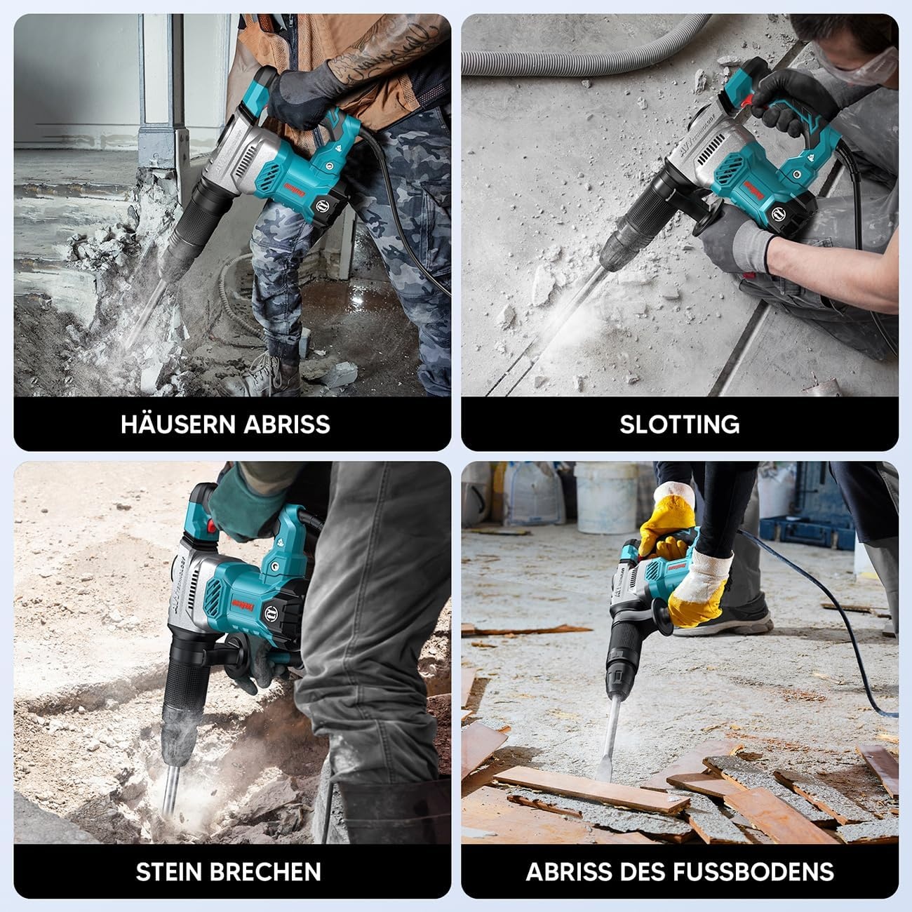 Sloophamer 1300W 20J - Ideaal voor Beton & Sloopwerk