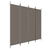 vidaXL Kamerscherm 4 panelen 200x220cm Antraciet - 33% Korting