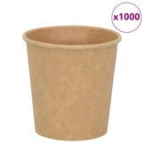 VidaXL Papieren Koffiebekers 1000 Stuks Bruin - 100ml - 55% Korting