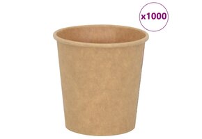 Bruine papieren koffiebekers 1000 stuks - 4oz/100ml