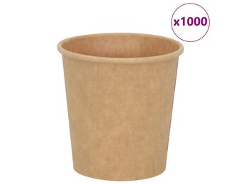 1000x Bruine Papieren Koffiebekers 4oz/100ml - 28% Korting!