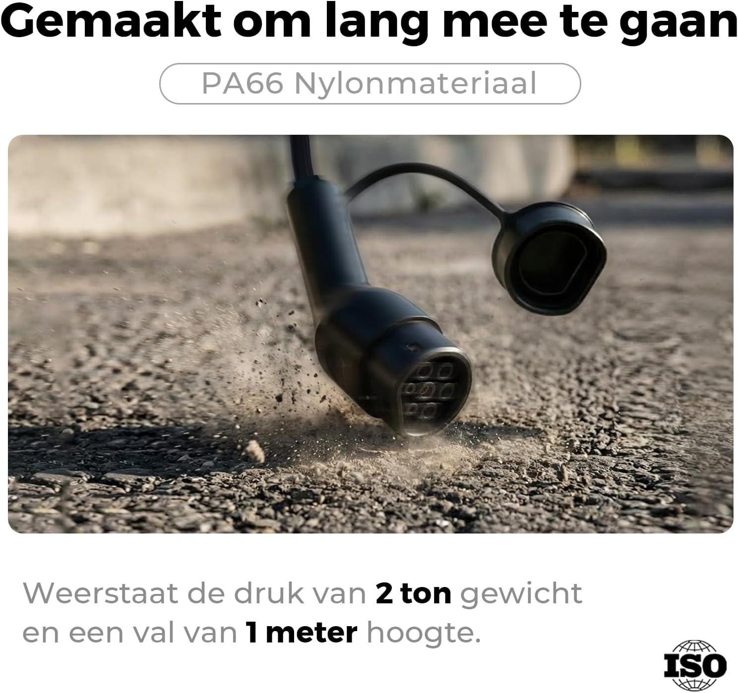 GONEO Type 2 Laadkabel 22kW 5M 32A Laadkabel Elektrische Auto Type 2 3 Fase Modus 3 voor E auto EV/PHEV met Draagtas