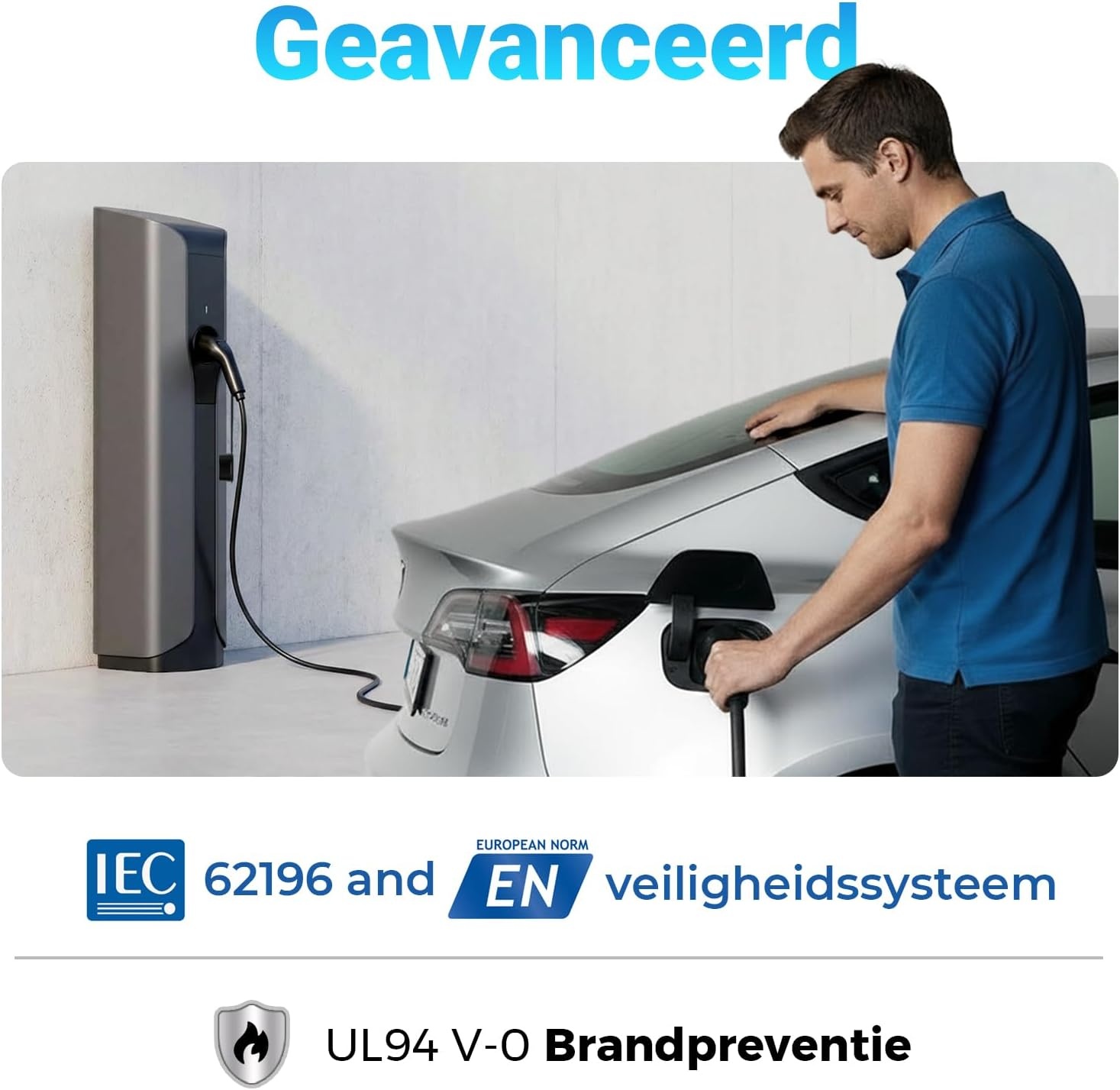 GONEO Type 2 Laadkabel 22kW 5M 32A Laadkabel Elektrische Auto Type 2 3 Fase Modus 3 voor E auto EV/PHEV met Draagtas
