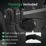 GONEO Type 2 Laadkabel 22kW 5M 32A Laadkabel Elektrische Auto Type 2 3 Fase Modus 3 voor E auto EV/PHEV met Draagtas