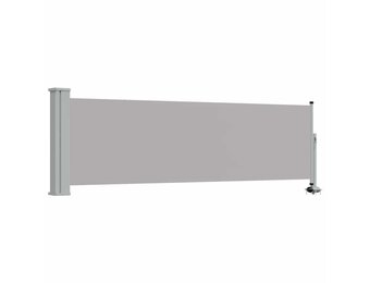 vidaXL Tuinscherm uittrekbaar 80x300 cm grijs