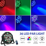 LED Par Spotlight 36 LED 72W discolicht partylicht RGB DMX512 met afstandsbediening, podiumlicht 7 lichtmodi DJ licht voor party bar stage festival show - Maat 1 STK