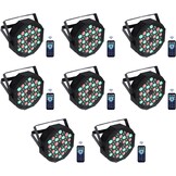 LED Par Spotlight 36 LED 72W discolicht partylicht RGB DMX512 met afstandsbediening, podiumlicht 7 lichtmodi DJ licht voor party bar stage festival show - Maat 1 STK