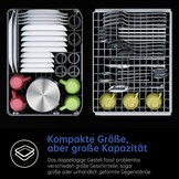 AIRMSEN Tafelvaatwasser, mini-vaatwasser met wateronthardingssysteem, 7+2 programma's en 5 liter watertank, compacte vaatwasser met/zonder wateraansluiting, ideaal voor appartementen, camper, wit