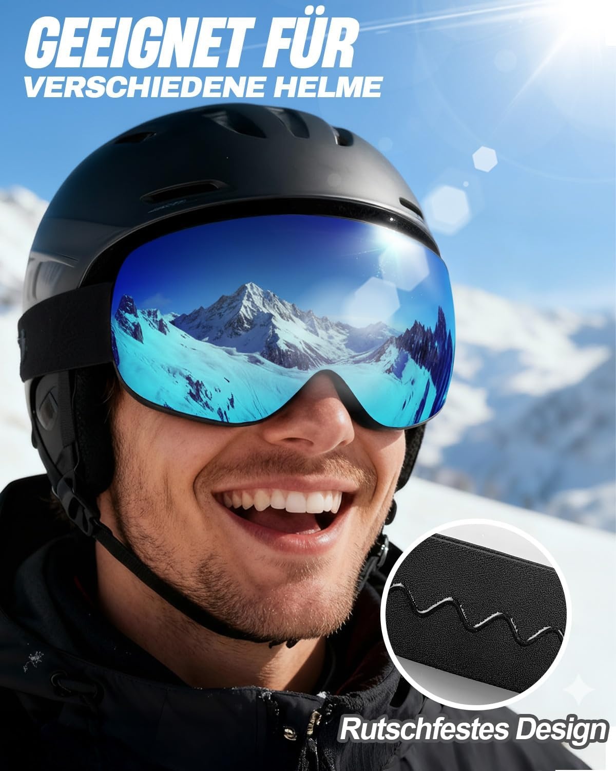 Skibril Blauw Uniseks - 62% Korting