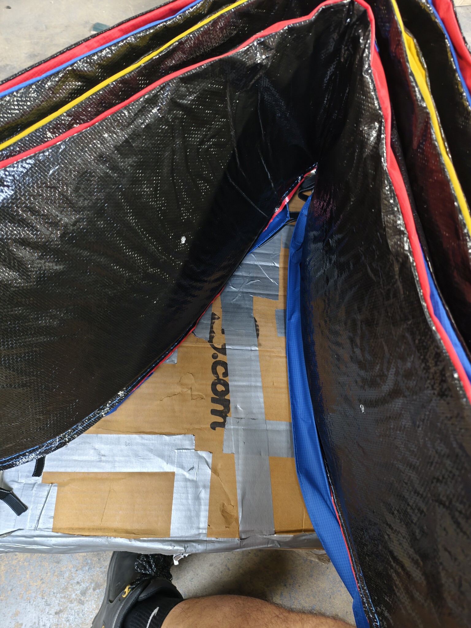 Trampoline rand multi-gekleurd 305 cm diameter regenboog