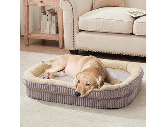 Orthopaedic Bed for Medium and Large Dogs, High Density Foam Dog Sofa with Four Sided Cushion, Pet Bed, Removable and Washable Cover, Non-Slip Bottom