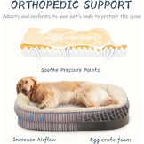 Orthopaedic Bed for Medium and Large Dogs, High Density Foam Dog Sofa with Four Sided Cushion, Pet Bed, Removable and Washable Cover, Non-Slip Bottom