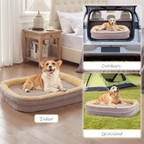 Orthopaedic Bed for Medium and Large Dogs, High Density Foam Dog Sofa with Four Sided Cushion, Pet Bed, Removable and Washable Cover, Non-Slip Bottom