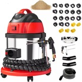 Walnoot Blaster,HTS558 Walnootzand DE-koolstofreiniger,Auto-walnootreiniger,1200W Motor Koolstofafzetting Inlaatspruitstuk & Uitlaatklepreiniger met 23 adapters, 2 kg walnootzand, 110V/220V