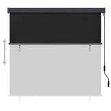 vidaXL Buitenrolgordijn 160x250cm Antraciet - 58% Korting