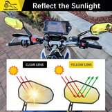 Universele Motor Spiegel Set E-keurmerk Geel Glas - 60% Korting