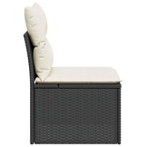 VidaXL Tuinstoel Poly Rattan Zwart met Kussens - 46% Korting