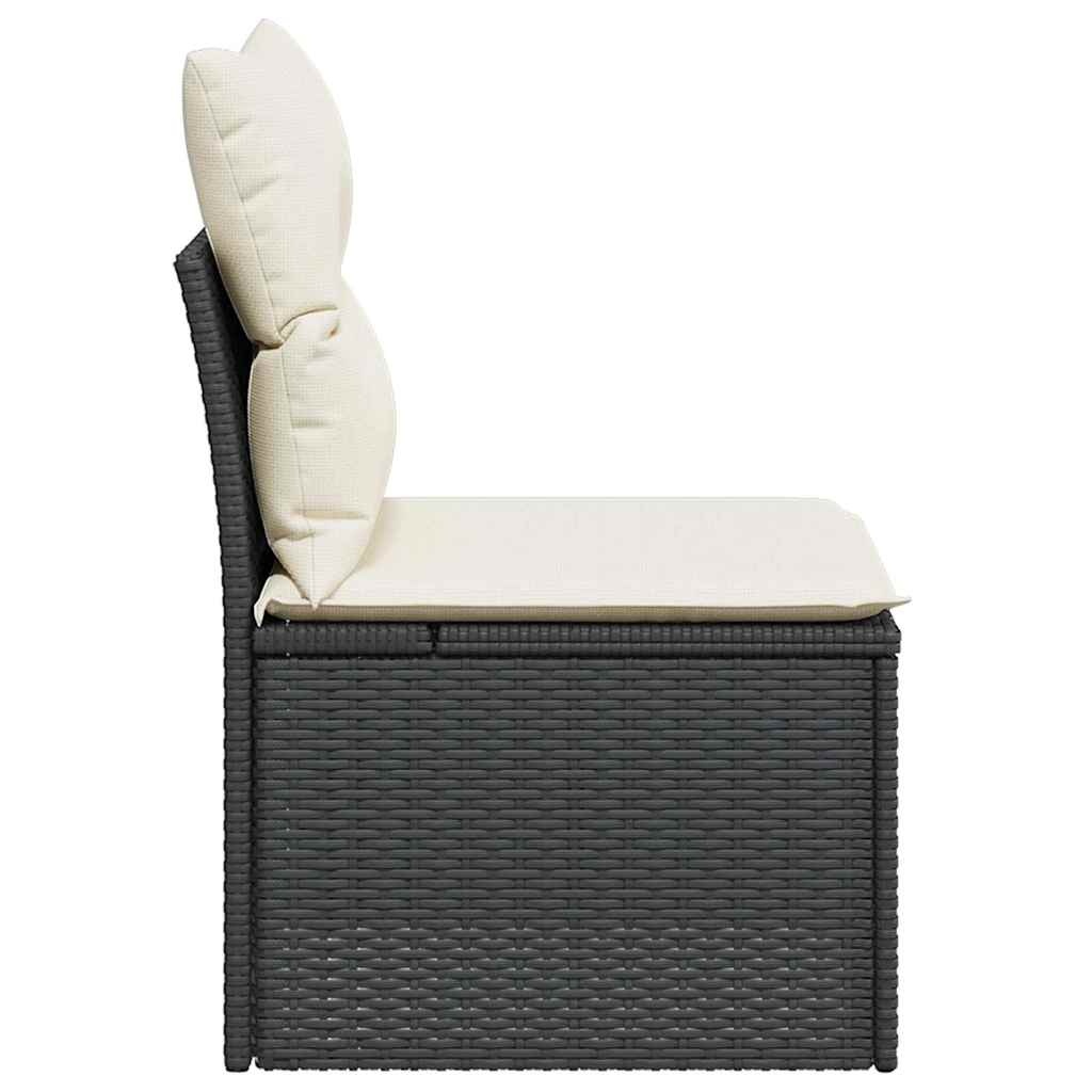 VidaXL Tuinstoel Poly Rattan Zwart met Kussens - 46% Korting