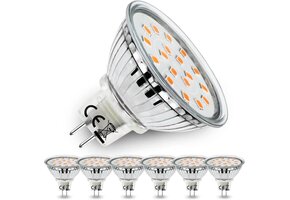 6x LED Lampen MR16 GU5.3 12V 5W Warm Wit 3000K, 38% Korting