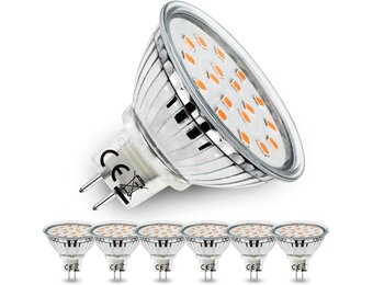Allesgute 12V 5W MR16 GU5.3 LED-lamp 3000K Warm Wit - 6 stuks
