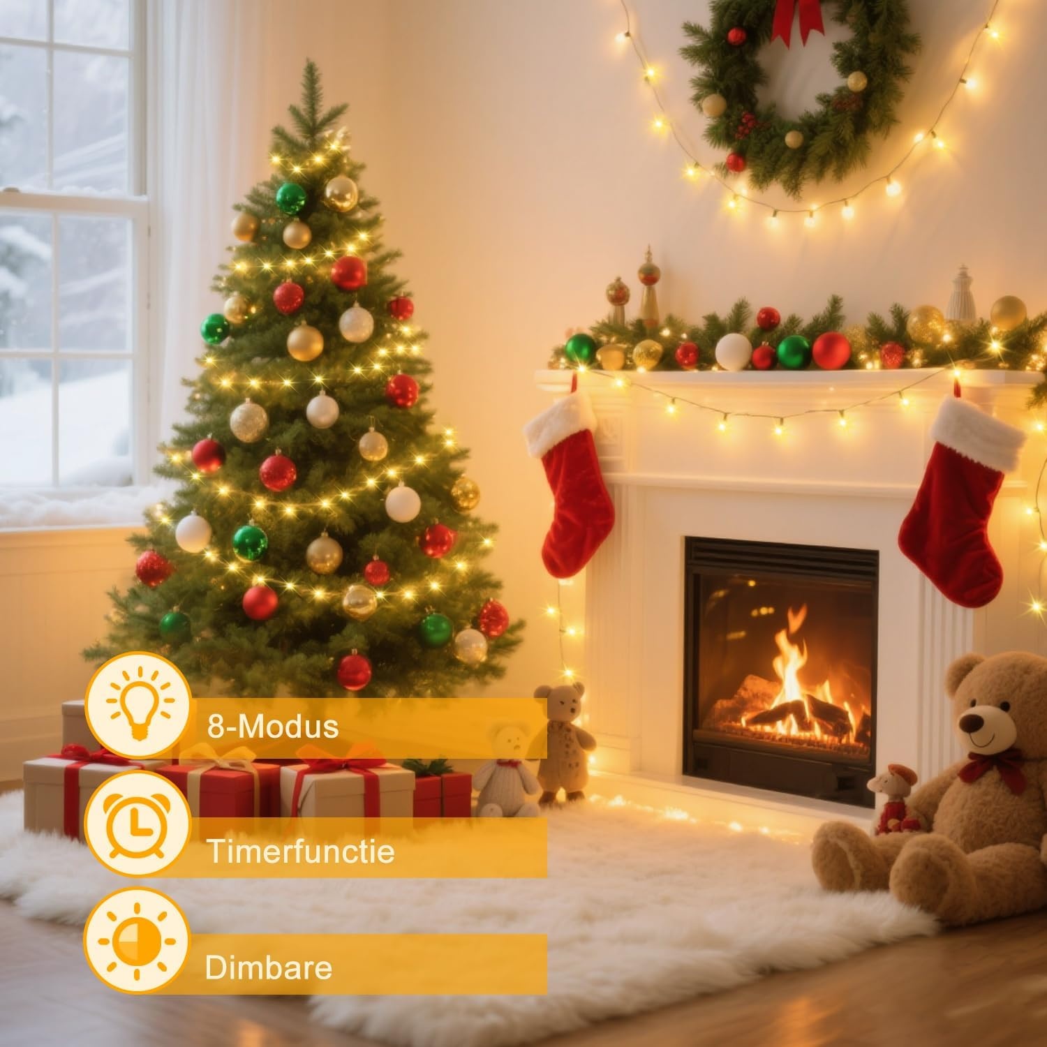 Taiyongkang LED Fairy Lights - 6 Meter - 40 LED - Warm Wit - Met Afstandsbediening en Timer