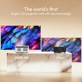 BYINTEK U14 4K Home Cinema, 30,000 Lumens Full HD WiFi6 BT 5.0 Mini Projector, 1980 x 1020p, Autofocus, Fully Sealed, Dustproof, Automatic Obstruction, 450 Inch Projector