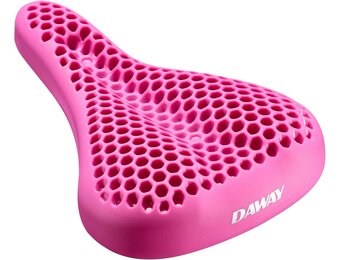 DAWAY Fietszadelhoes met Gel - 28 x 18 cm - Roze
