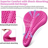 Roze Gel Fietszadelhoes 28x18 cm | Schokabsorberend & Drukverlagend | 57% Korting