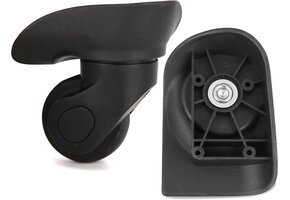 Reservewielen voor Koffer & Bagage | 1 Paar | 4 Schroefgaten | Zwart | 43% Korting