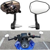 DREAMIZER Motorcycle Mirrors E-approved Universal, 360° Adjustable Motorcycle Rearview Mirrors 7/8" 22mm Handlebar Mirrors Compatible with Honda Kawasaki Suzuki Yamaha Cruiser Scooter Moped ATV