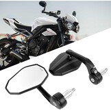 DREAMIZER Motorcycle Mirrors E-approved Universal, 360° Adjustable Motorcycle Rearview Mirrors 7/8" 22mm Handlebar Mirrors Compatible with Honda Kawasaki Suzuki Yamaha Cruiser Scooter Moped ATV